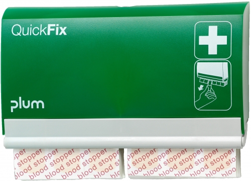 Dispenser plasturi QuickFix, 2 x 45 plasturi hemostatici, Plum